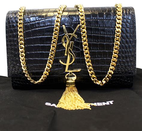 ysl black chain bag|ysl black purse gold chain.